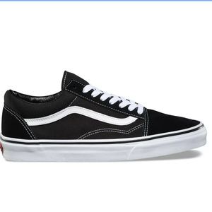 Vans Old Skool Leather Black Suede Youth Size 3